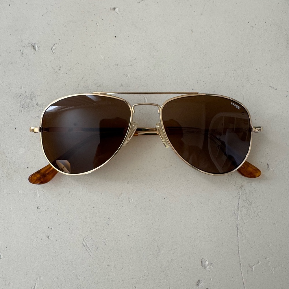 Randolph Engineering Concorde Gold Aviator Sunglasses